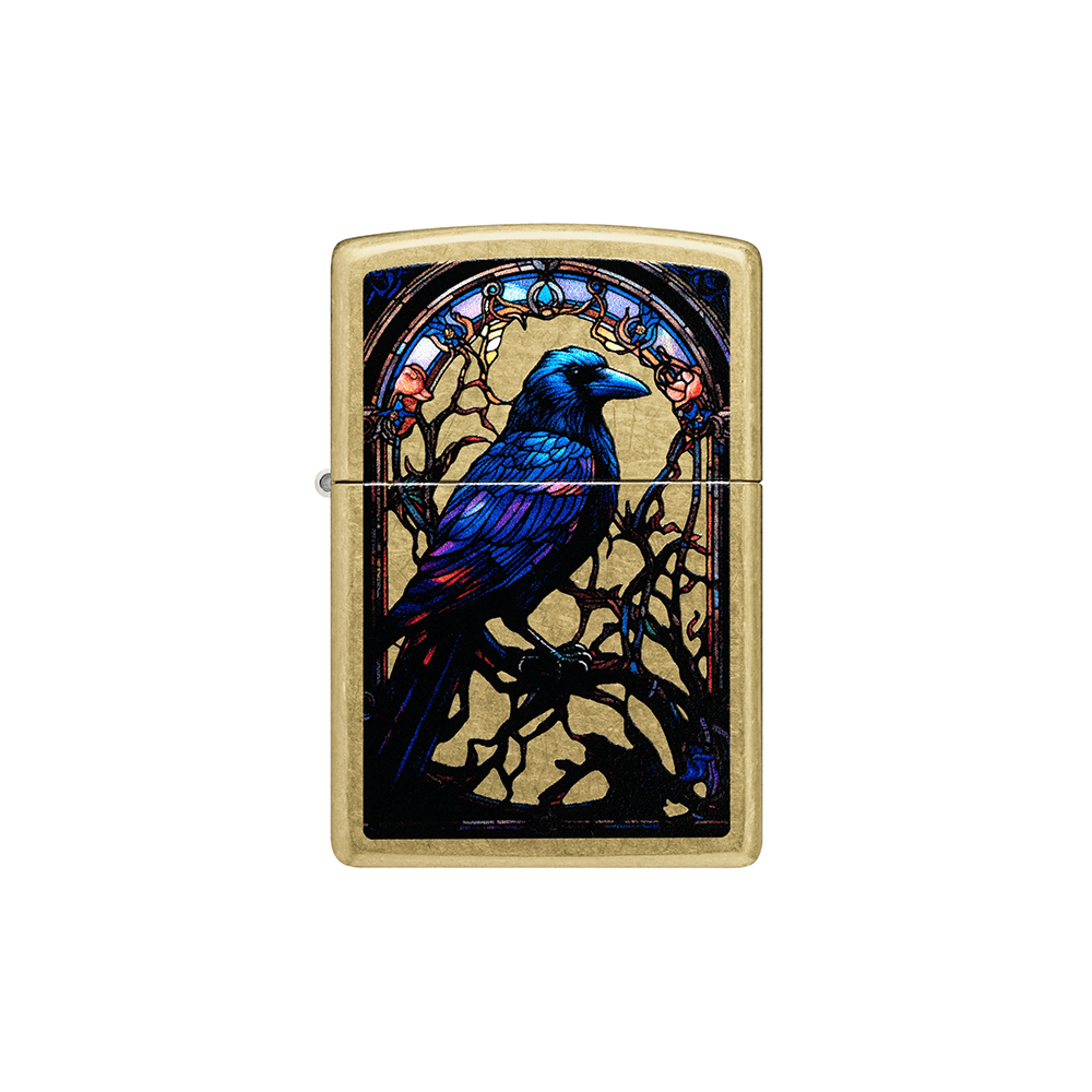 ONE Animal · Plant Zippo 46946 Stained Glass Raven Design Zippo 46946 Stained Glass Raven Design