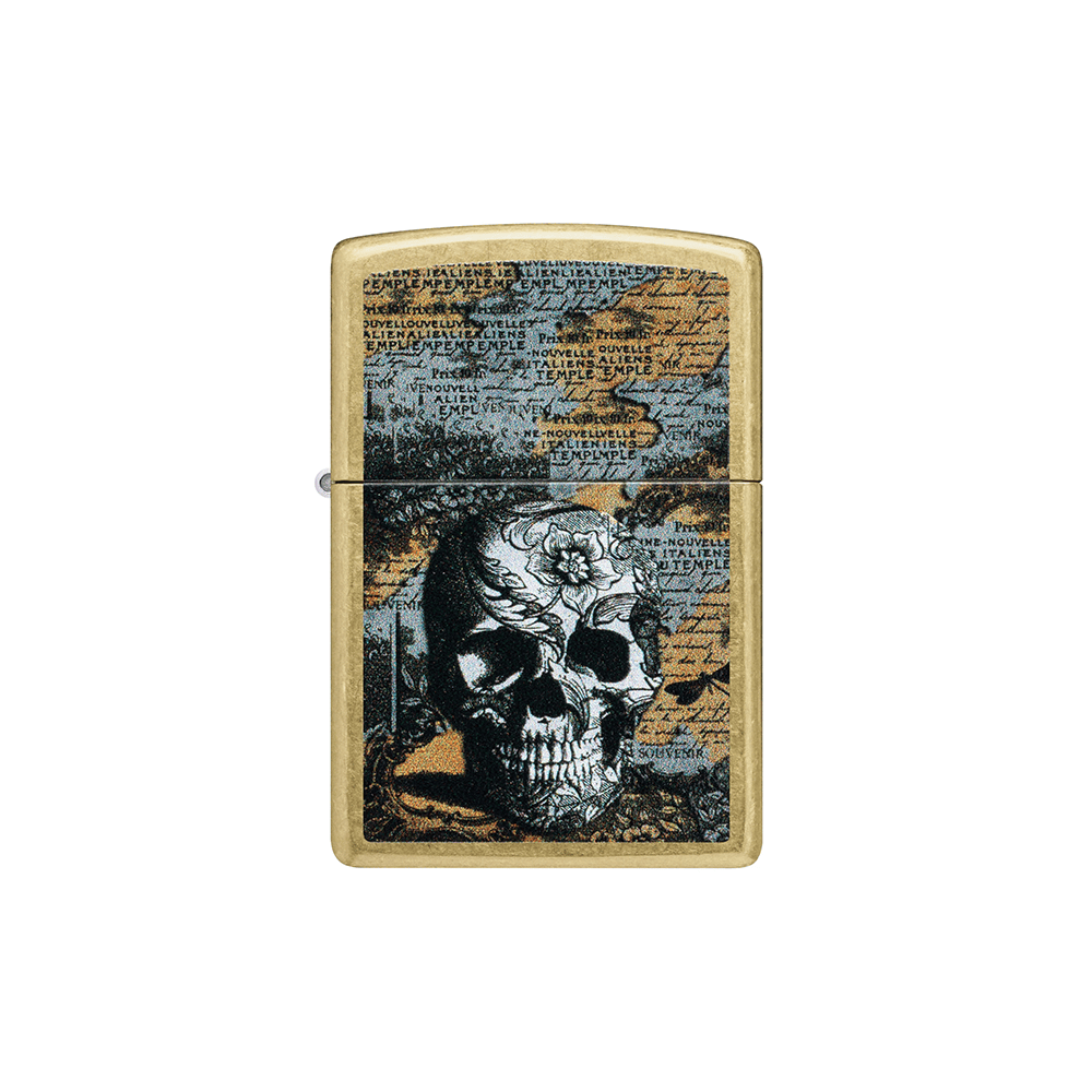 ONE Horror · Goth Zippo 46577 Floral Skull Zippo 46577 Floral Skull