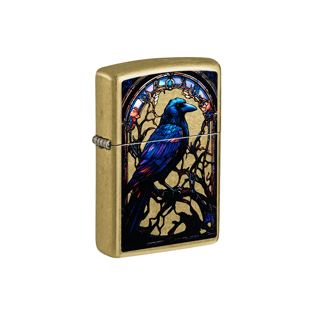 ONE Animal · Plant Zippo 46946 Stained Glass Raven Design Zippo 46946 Stained Glass Raven Design
