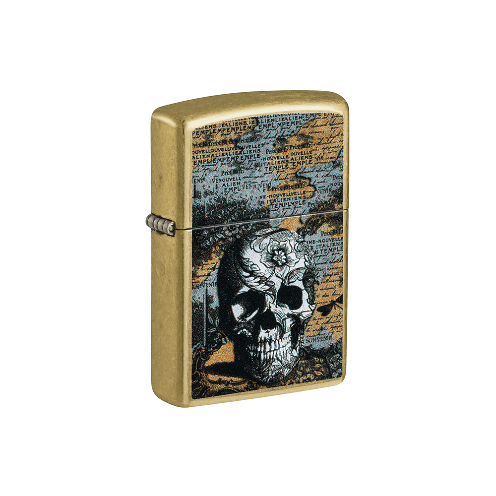 ONE Horror · Goth Zippo 46577 Floral Skull Zippo 46577 Floral Skull