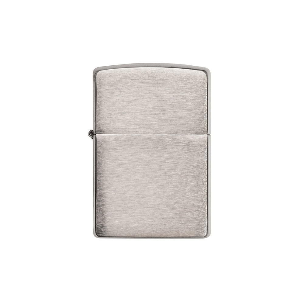 ONE Basic · Pattern Zippo 200 Reg Brush Fin Chrome Zippo 200 Brushed Chrome Lighter | Urban Bongs Canada