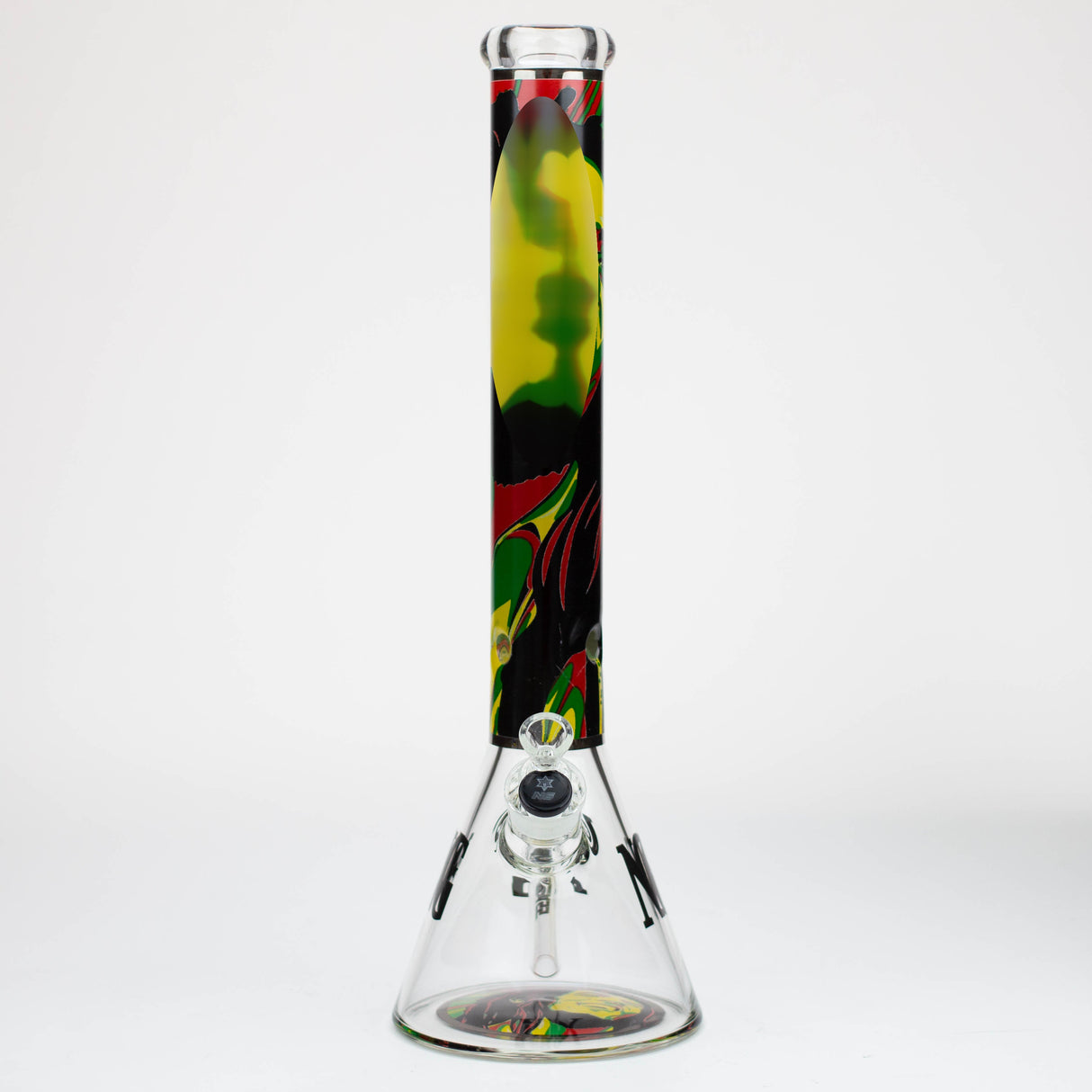 Bong en verre Beaker 7 mm "Rasta Legend" 45 cm NG