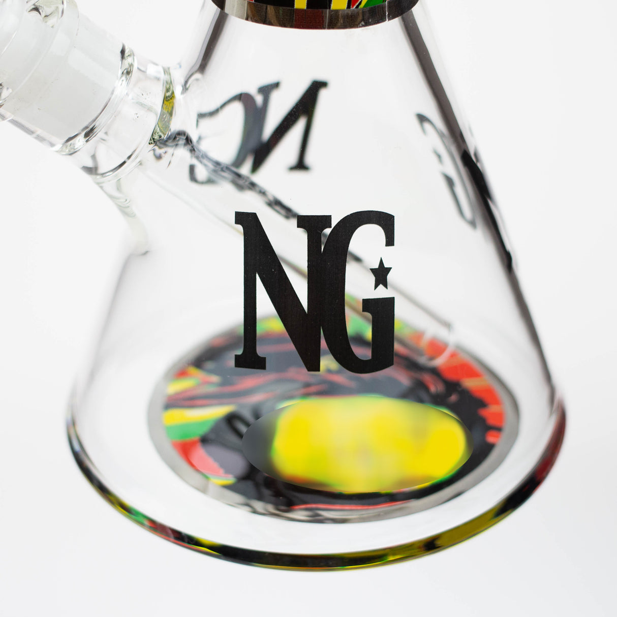 Bong en verre Beaker 7 mm "Rasta Legend" 45 cm NG
