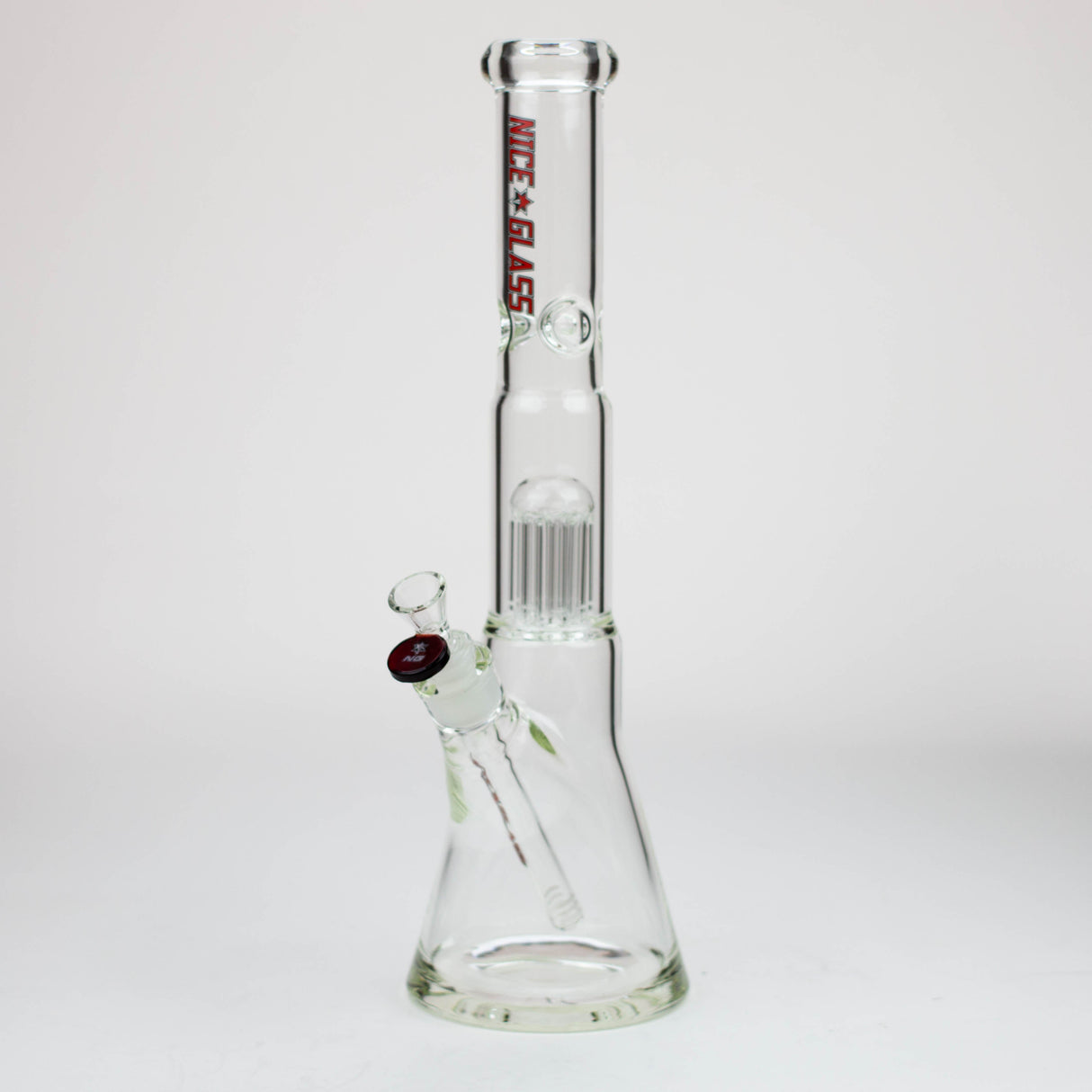 Bang en verre avec percolateur arborescent à 8 bras et douille conique de 40 cm NG