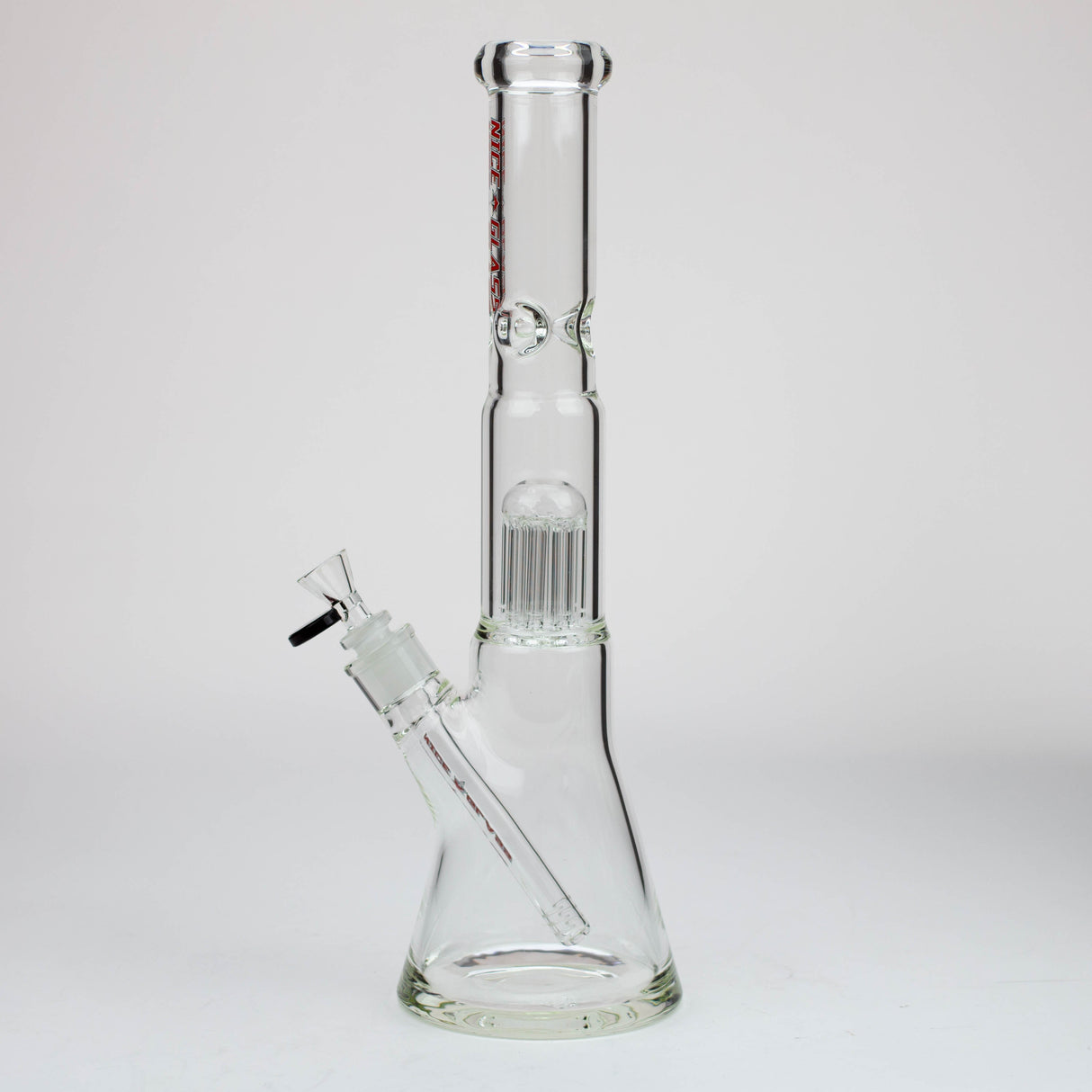 Bang en verre avec percolateur arborescent à 8 bras et douille conique de 40 cm NG