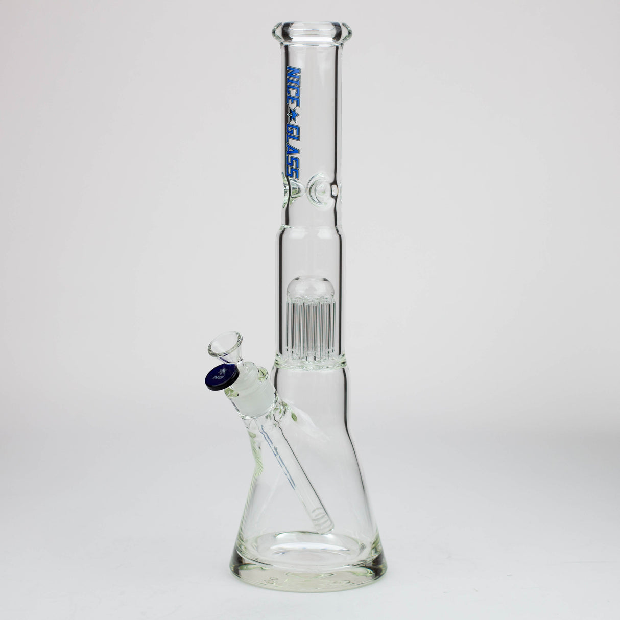 Bang en verre avec percolateur arborescent à 8 bras et douille conique de 40 cm NG