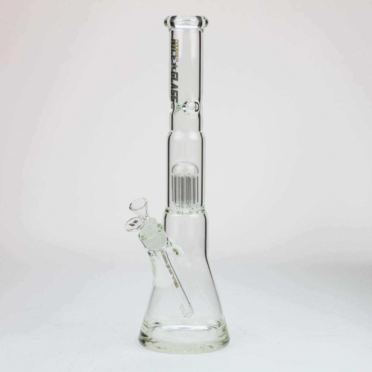 Bang en verre avec percolateur arborescent à 8 bras et douille conique de 40 cm NG