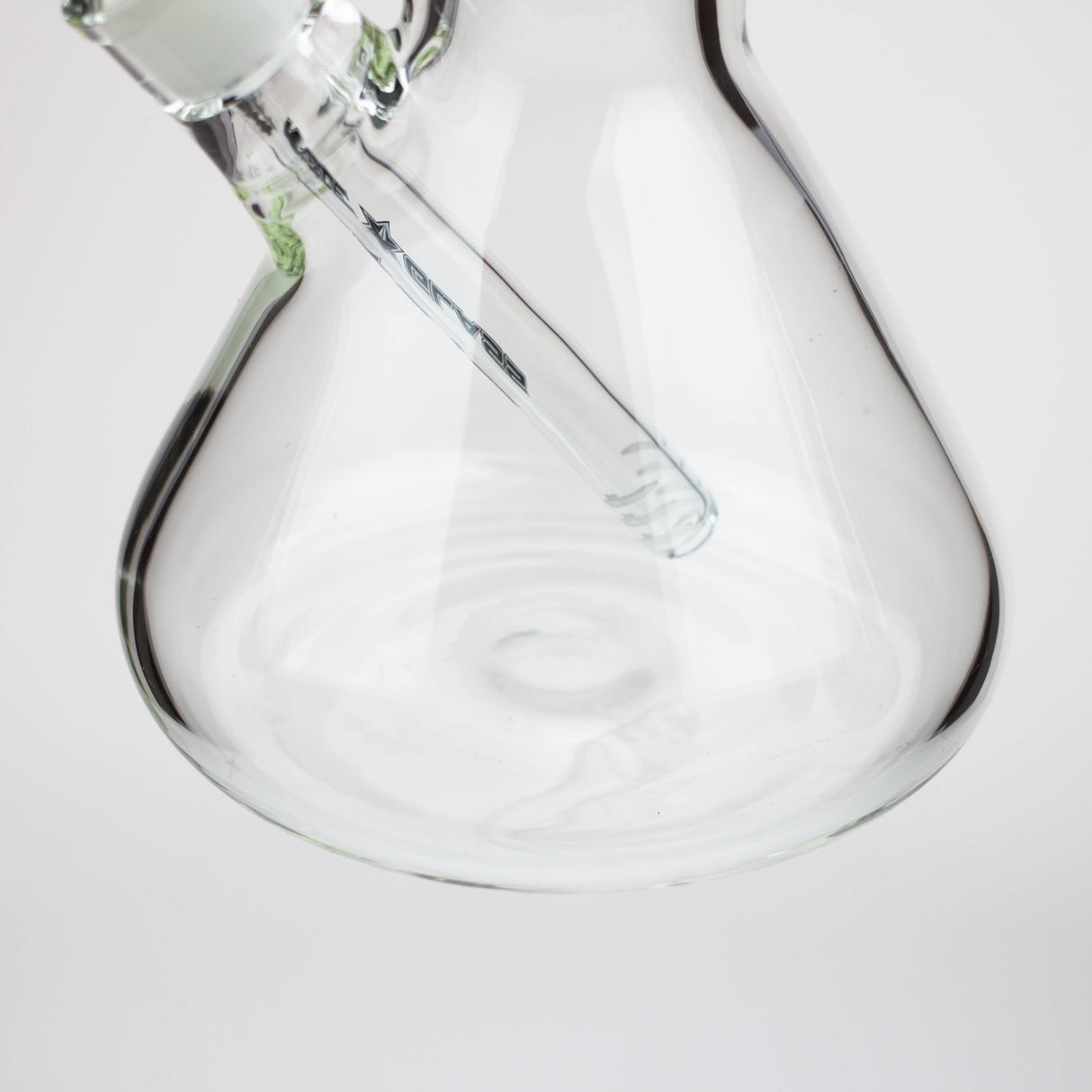 Bang en verre NG 18" coudé à embouchure plate, avec restricteur de glace, épaisseur 7mm