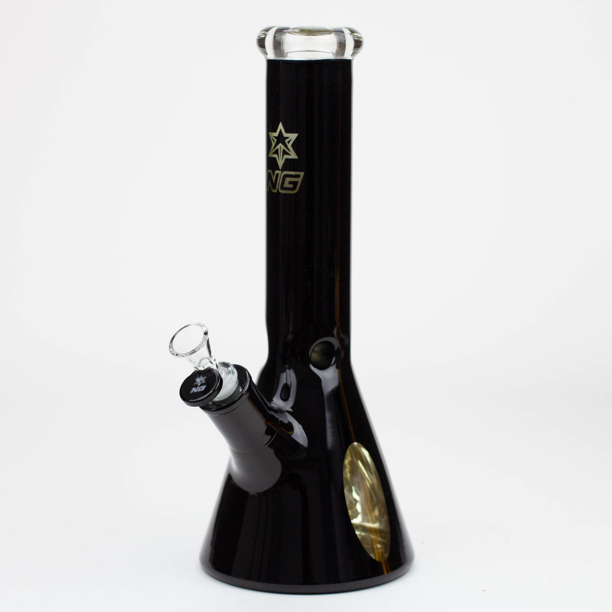 Pipe à eau en verre Beaker NG 13" avec enveloppe métallique 7 mm