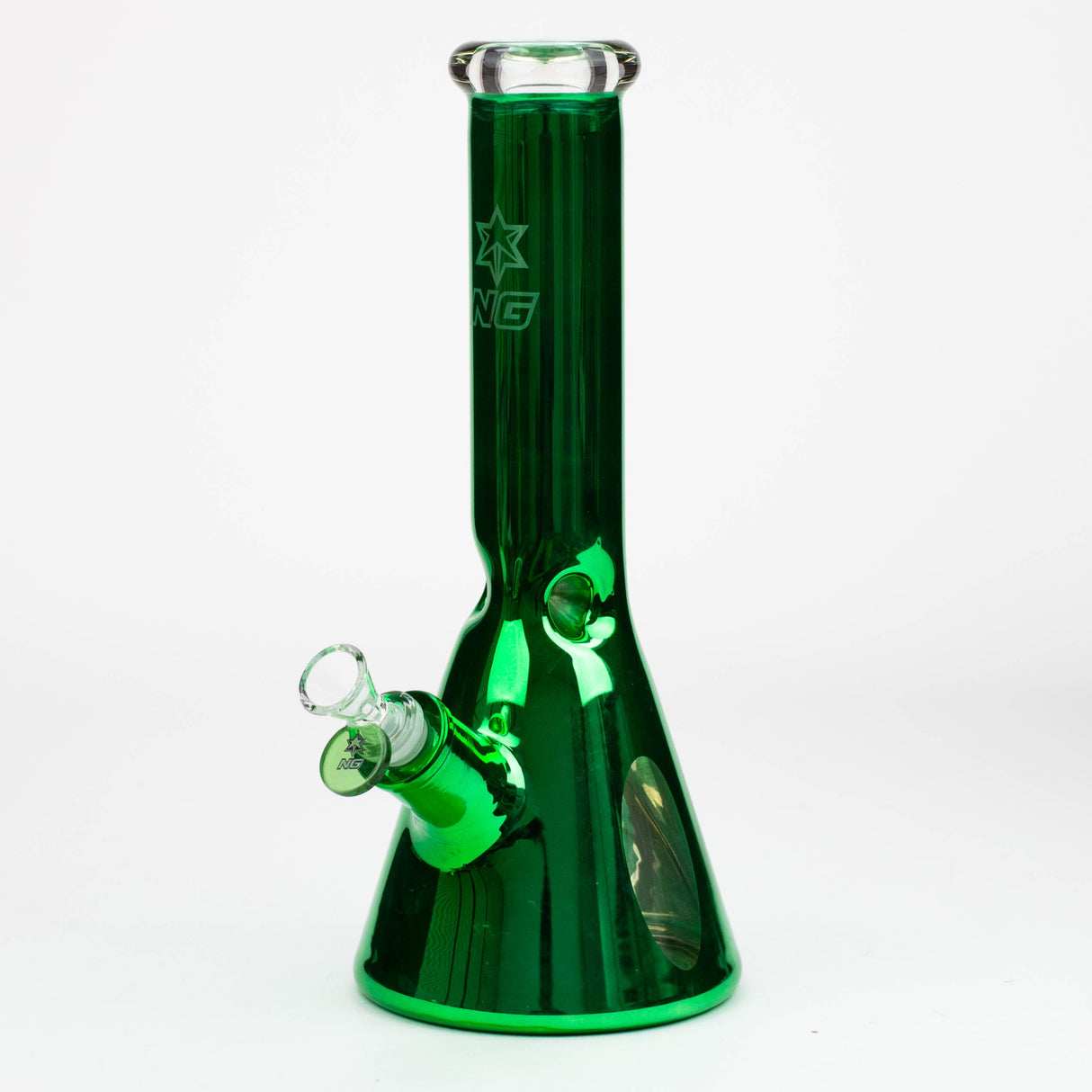Pipe à eau en verre Beaker NG 13" avec enveloppe métallique 7 mm