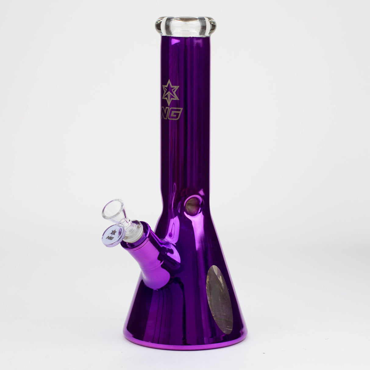 Pipe à eau en verre Beaker NG 13" avec enveloppe métallique 7 mm