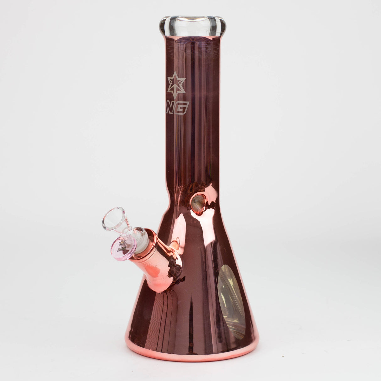 Pipe à eau en verre Beaker NG 13" avec enveloppe métallique 7 mm