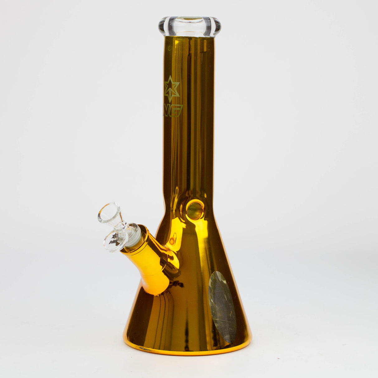 Pipe à eau en verre Beaker NG 13" avec enveloppe métallique 7 mm