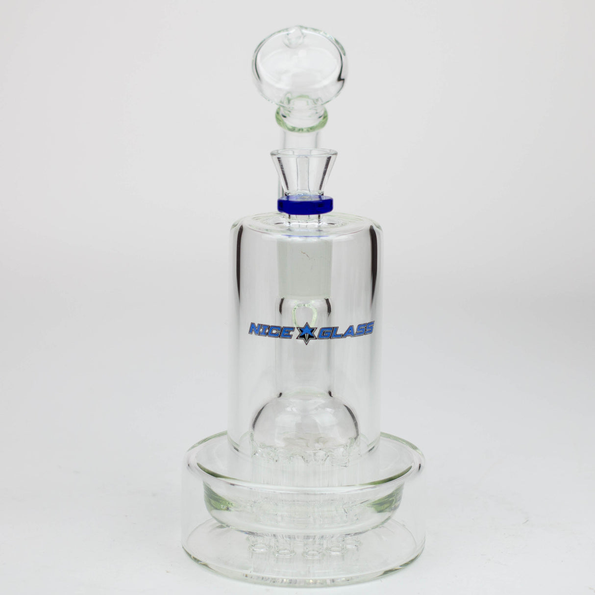 NG 8" 11-Arm Tree Perc Round Base Glass Bubbler