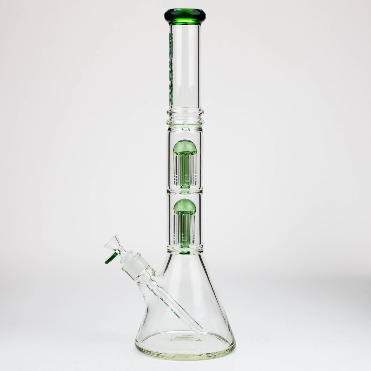 NG 19" Double 6-Arm Tree Perc Beaker Glass Bong