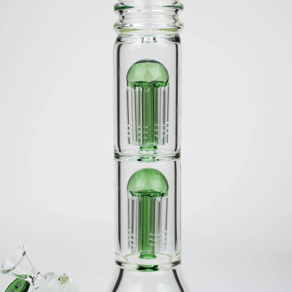 NG 19" Double 6-Arm Tree Perc Beaker Glass Bong