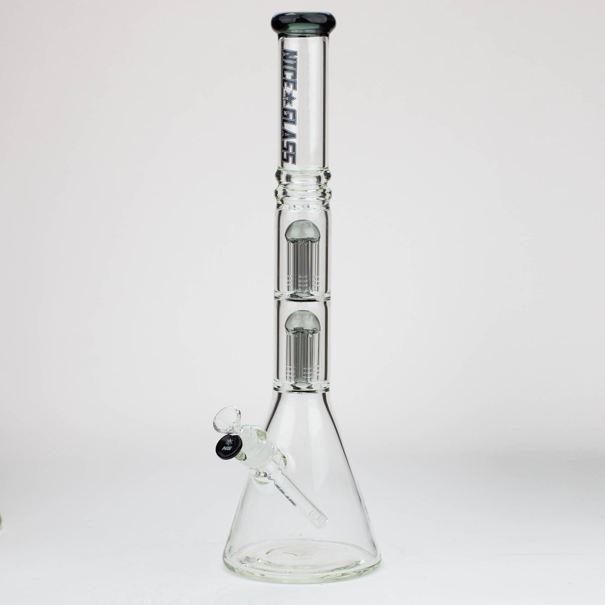 NG 19" Double 6-Arm Tree Perc Beaker Glass Bong