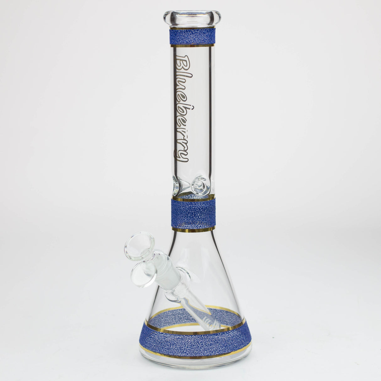 Bong en verre texturé de 12 pouces, modèle Myrtille