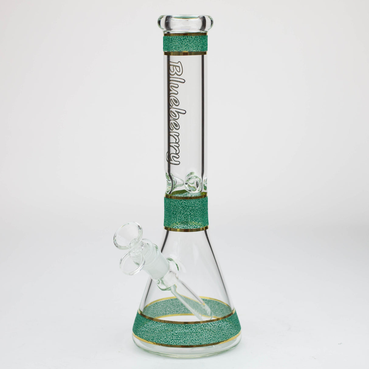 Bong en verre texturé de 12 pouces, modèle Myrtille