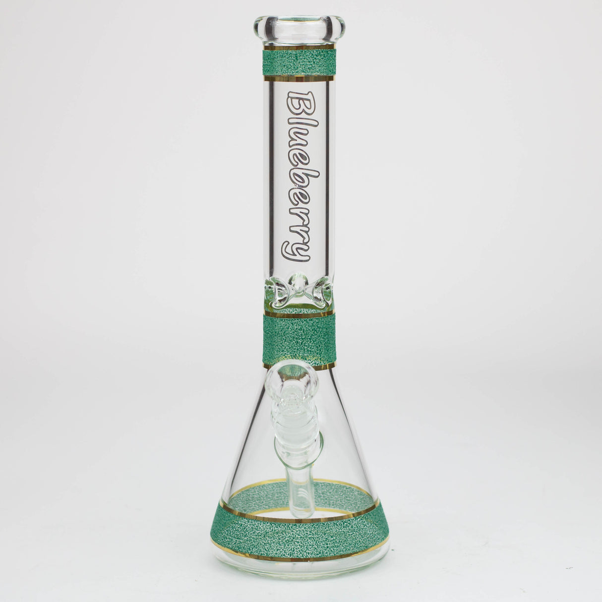 Bong en verre texturé de 12 pouces, modèle Myrtille