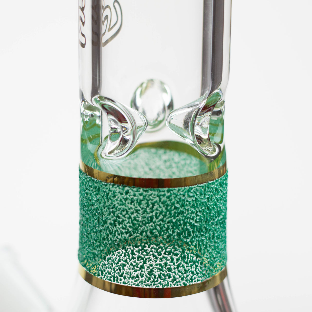 Bong en verre texturé de 12 pouces, modèle Myrtille