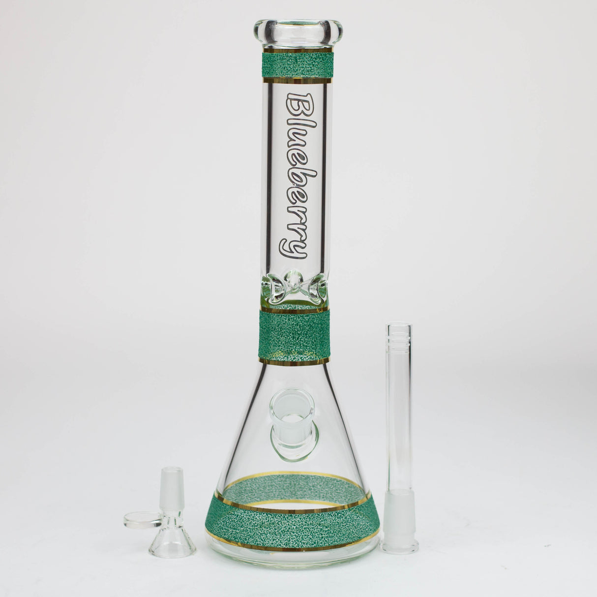 Bong en verre texturé de 12 pouces, modèle Myrtille