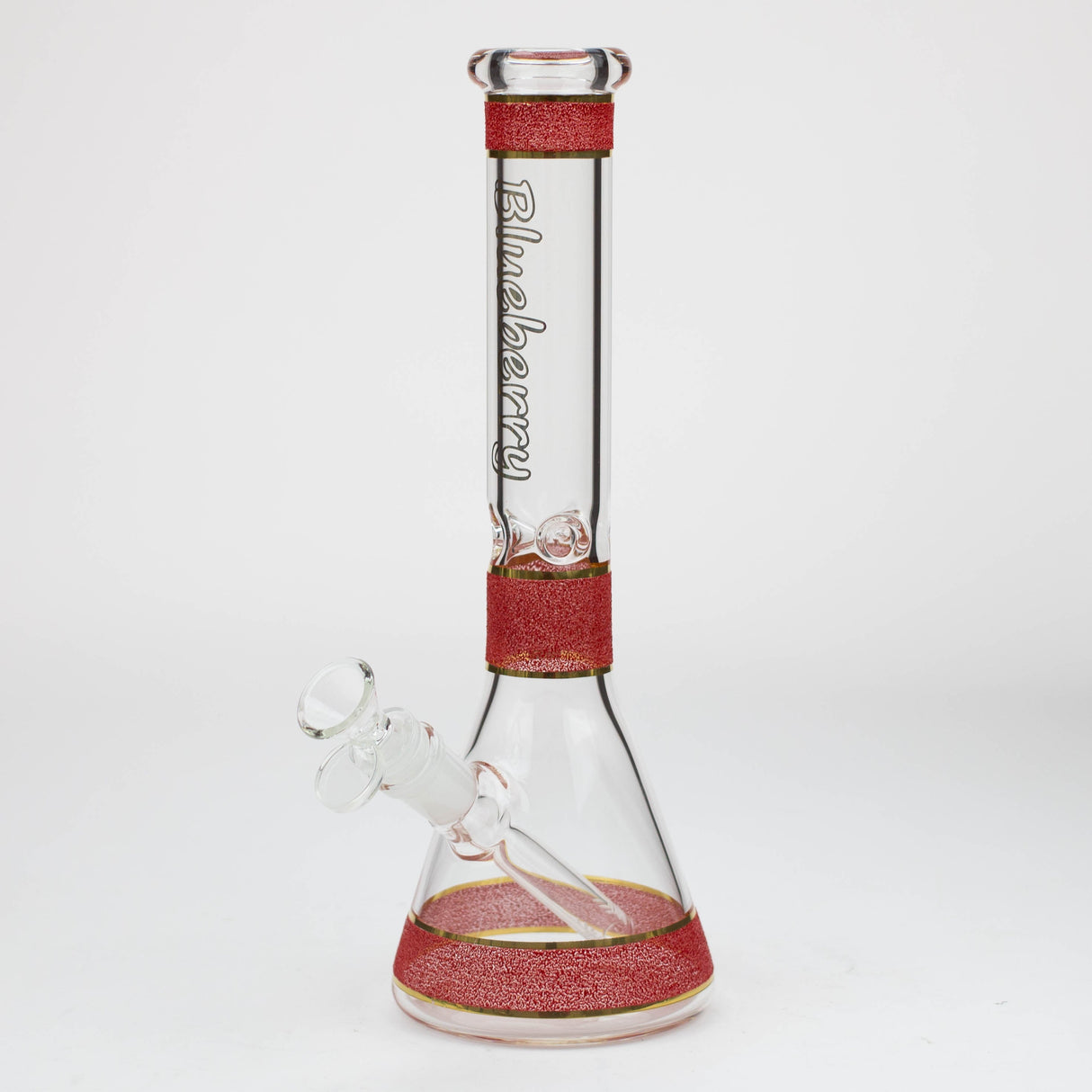 Bong en verre texturé de 12 pouces, modèle Myrtille