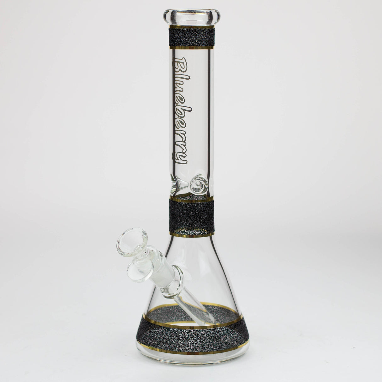 Bong en verre texturé de 12 pouces, modèle Myrtille