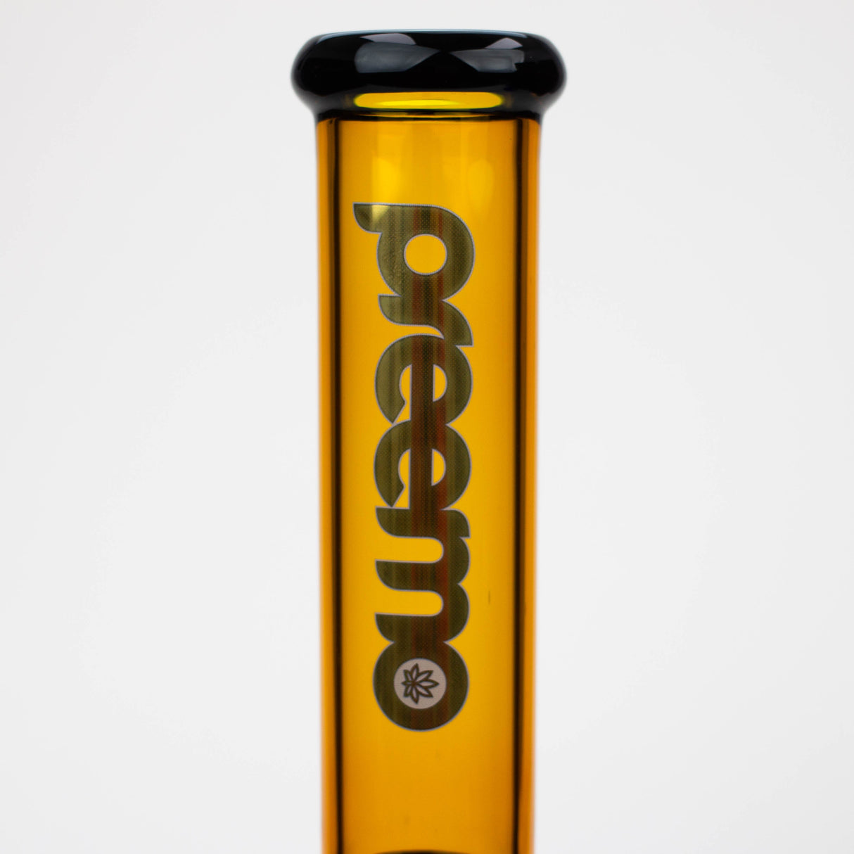 Bong en verre Preemo 15,5" noir avec motif coloré