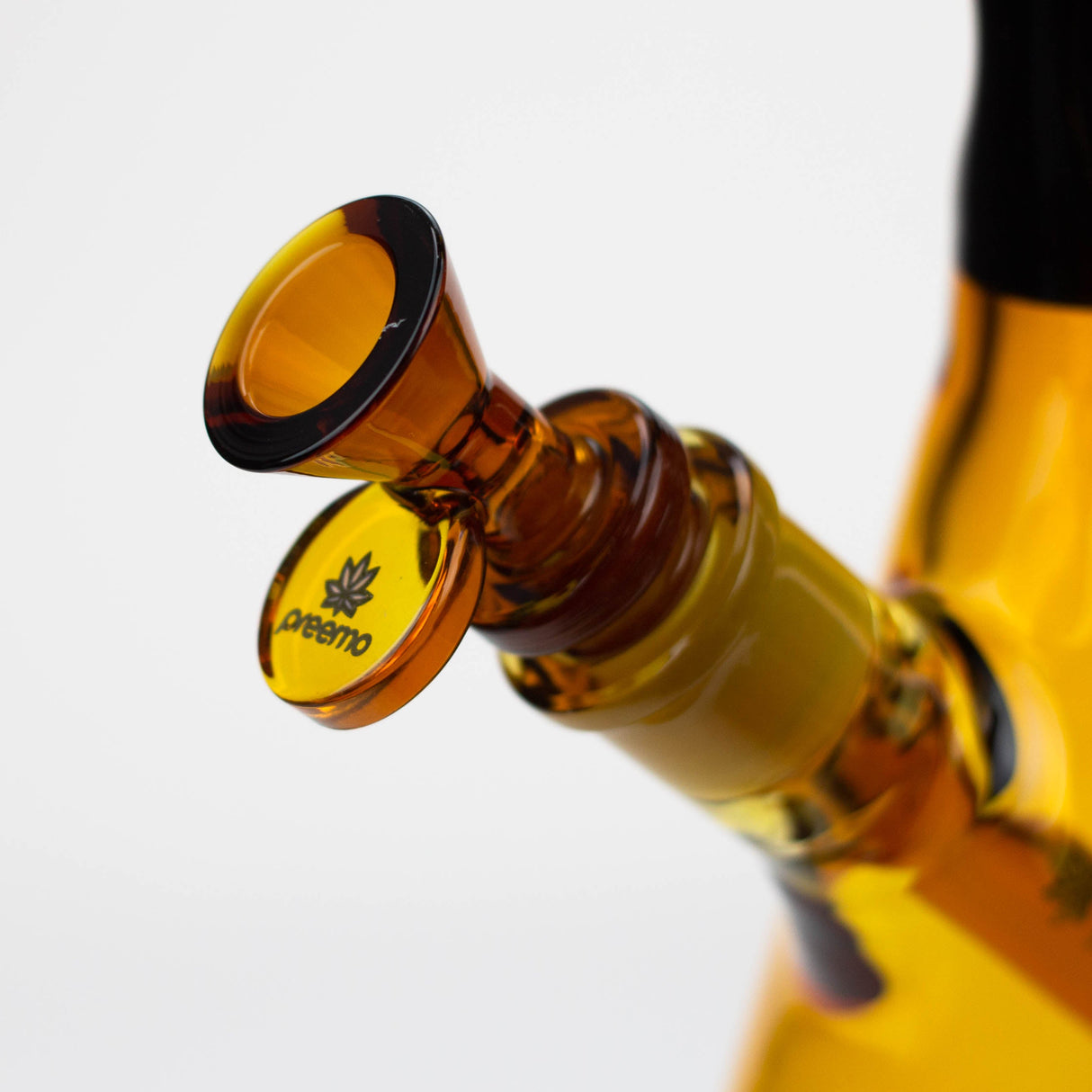Bong en verre Preemo 15,5" noir avec motif coloré
