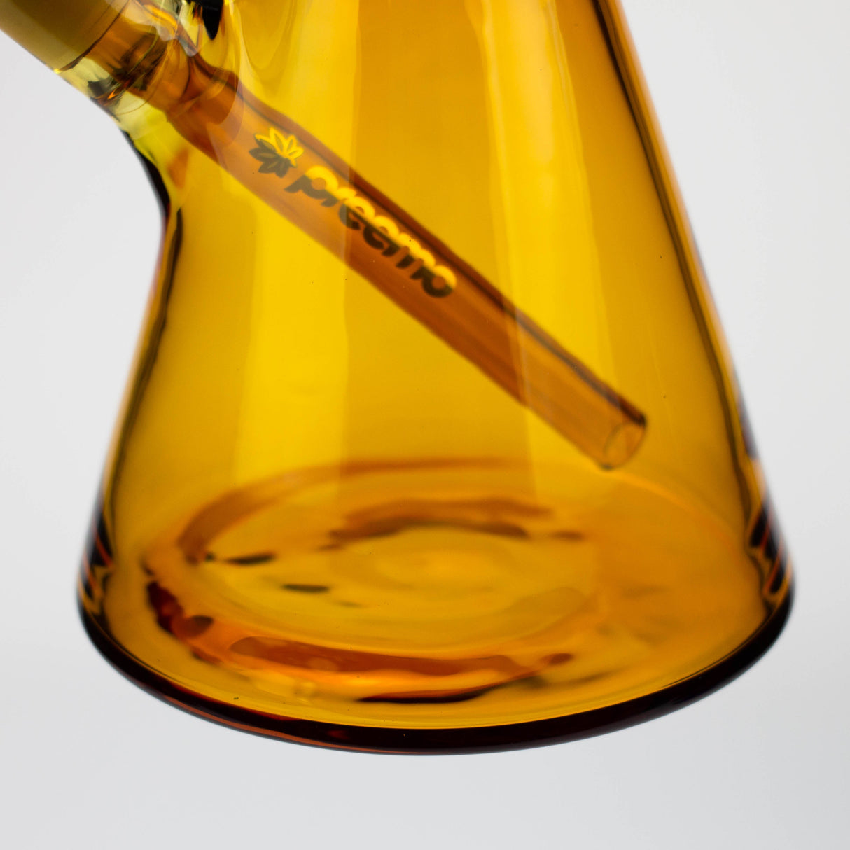 Bong en verre Preemo 15,5" noir avec motif coloré