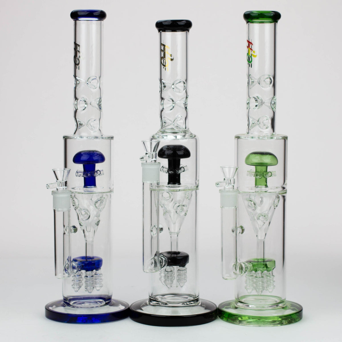 Canadian Distributor Glass Bong H2O 17" Stemless Funnel Diffuser Bong H2O 17" Funnel Glass Bong - Mushroom Diffuser