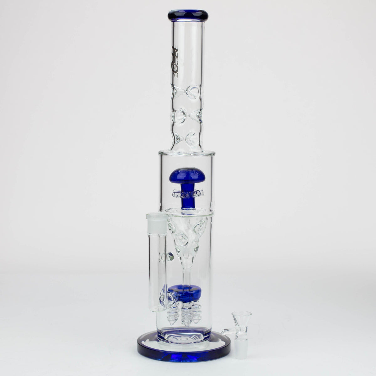 Canadian Distributor Glass Bong H2O 17" Stemless Funnel Diffuser Bong H2O 17" Funnel Glass Bong - Mushroom Diffuser