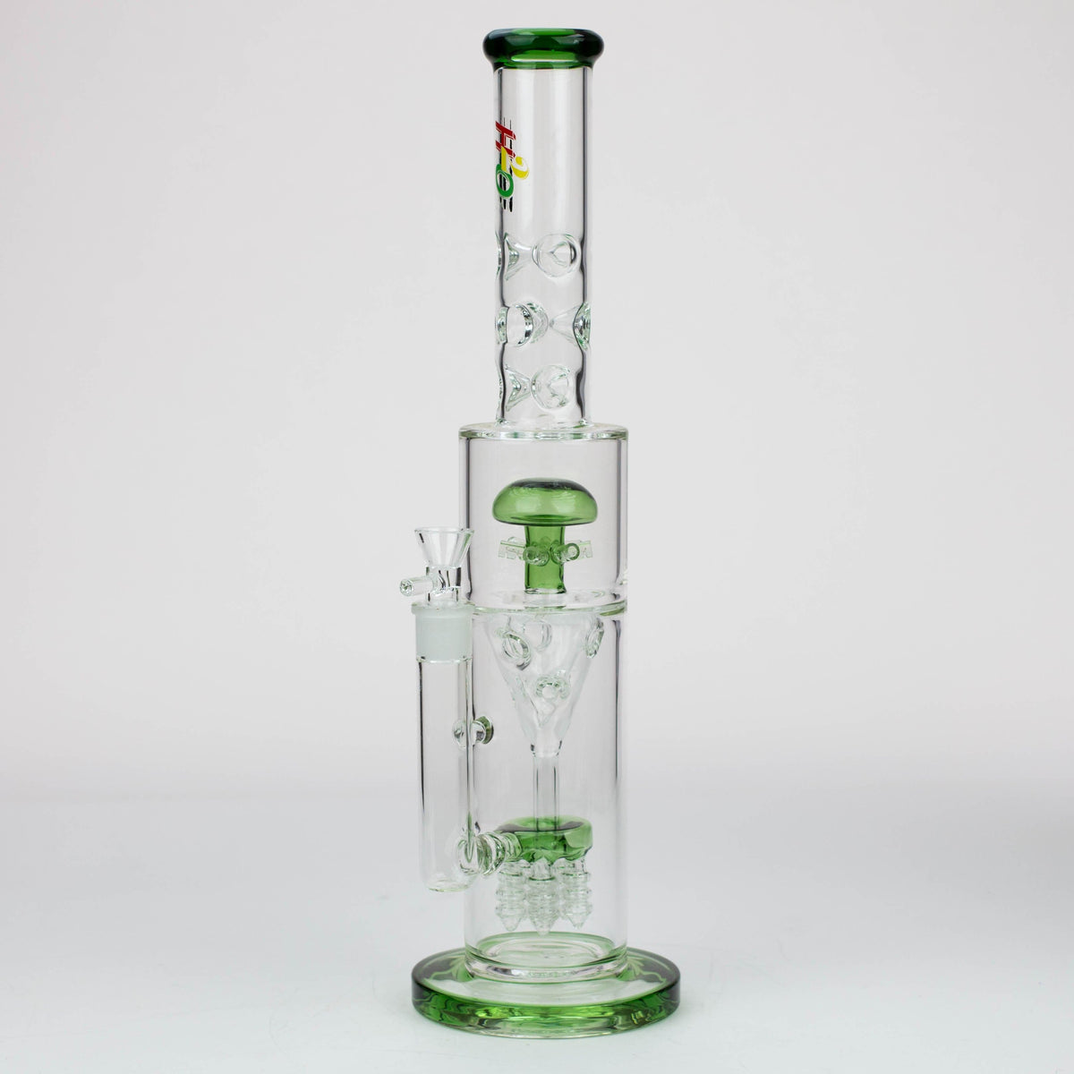 Canadian Distributor Glass Bong H2O 17" Stemless Funnel Diffuser Bong H2O 17" Funnel Glass Bong - Mushroom Diffuser