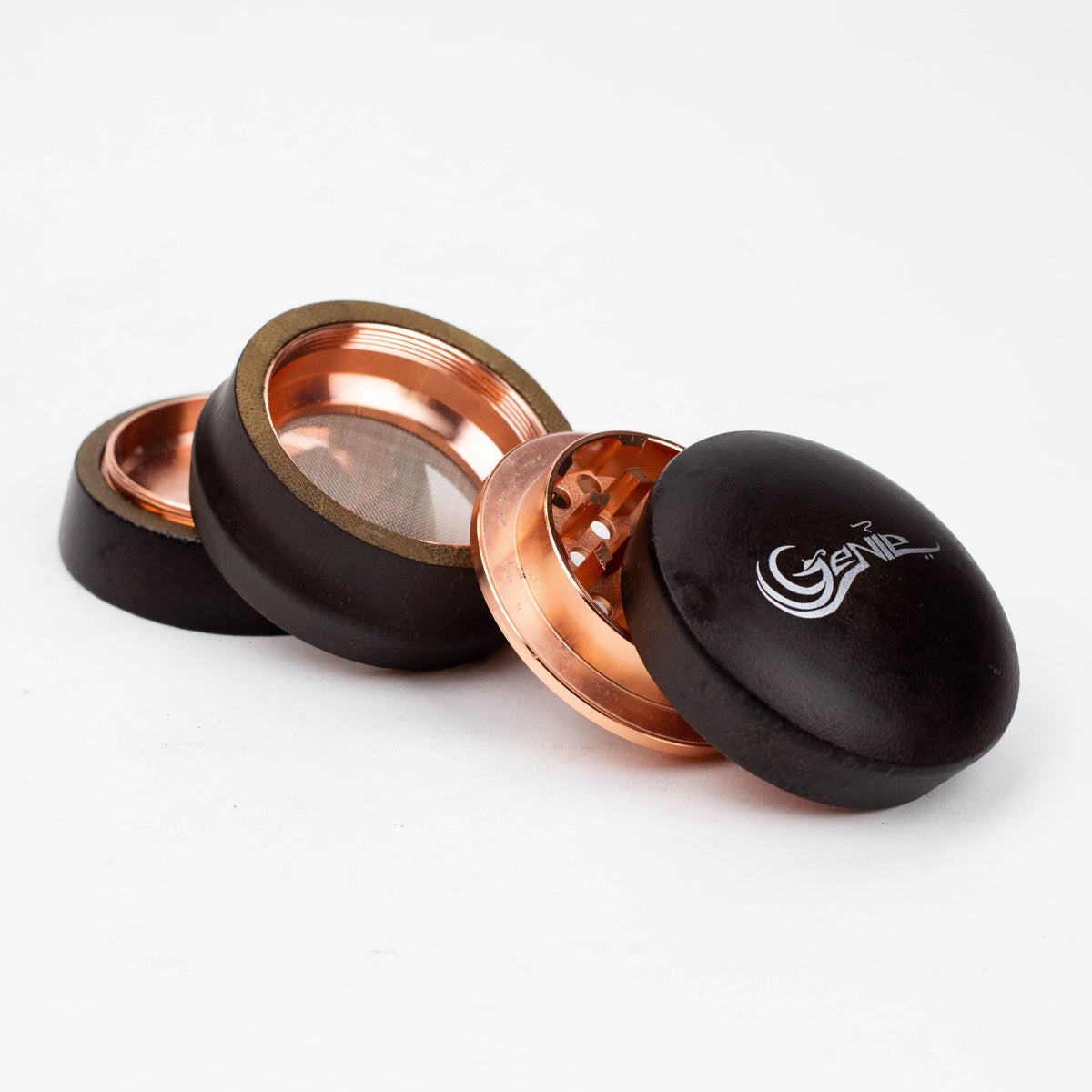 BB Canada Regular Grinder Genie 4-Part Grinder with Wooden Cover - 2.4" Diameter Genie 4-Part Wooden Cover Grinder | Canada