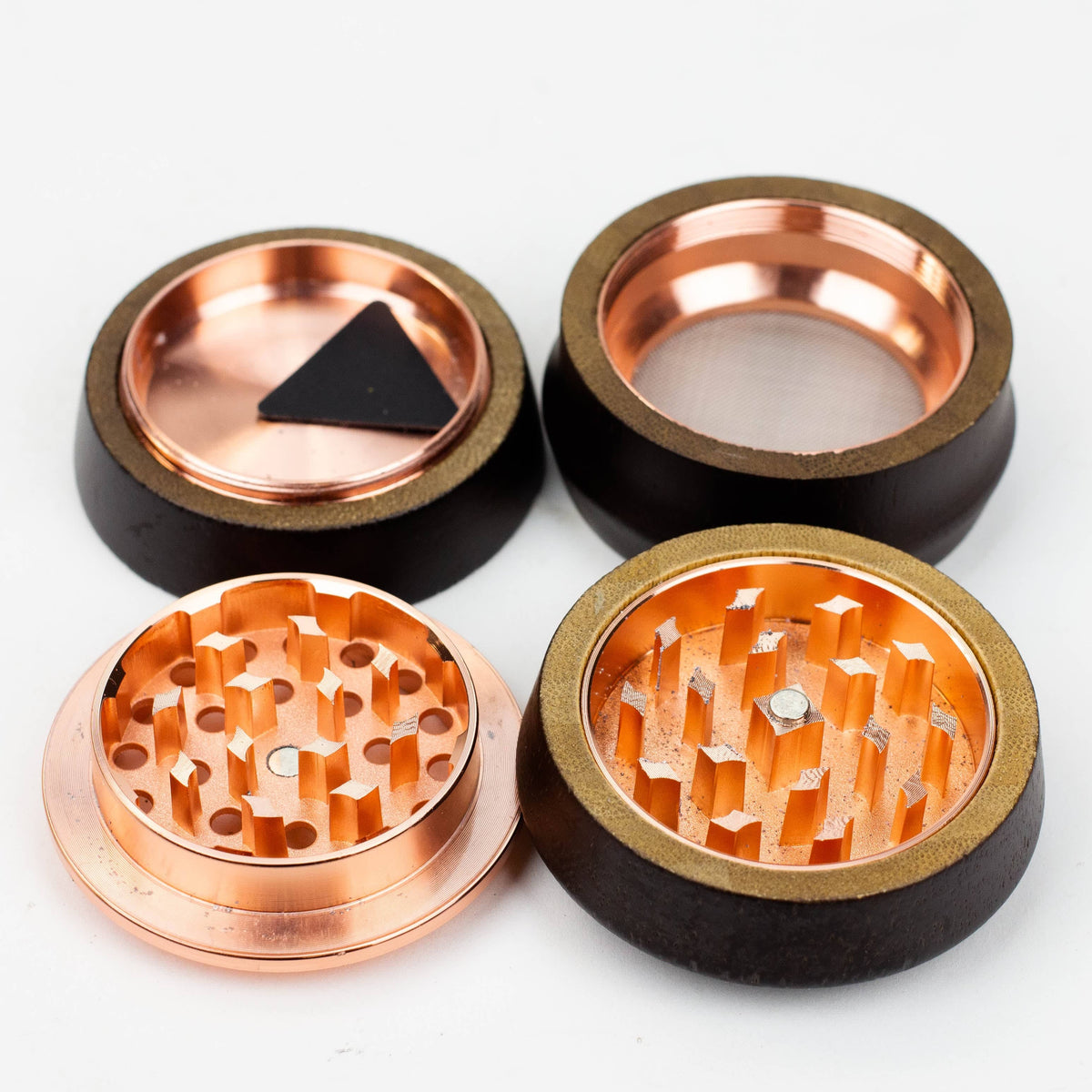 BB Canada Regular Grinder Genie 4-Part Grinder with Wooden Cover - 2.4" Diameter Genie 4-Part Wooden Cover Grinder | Canada