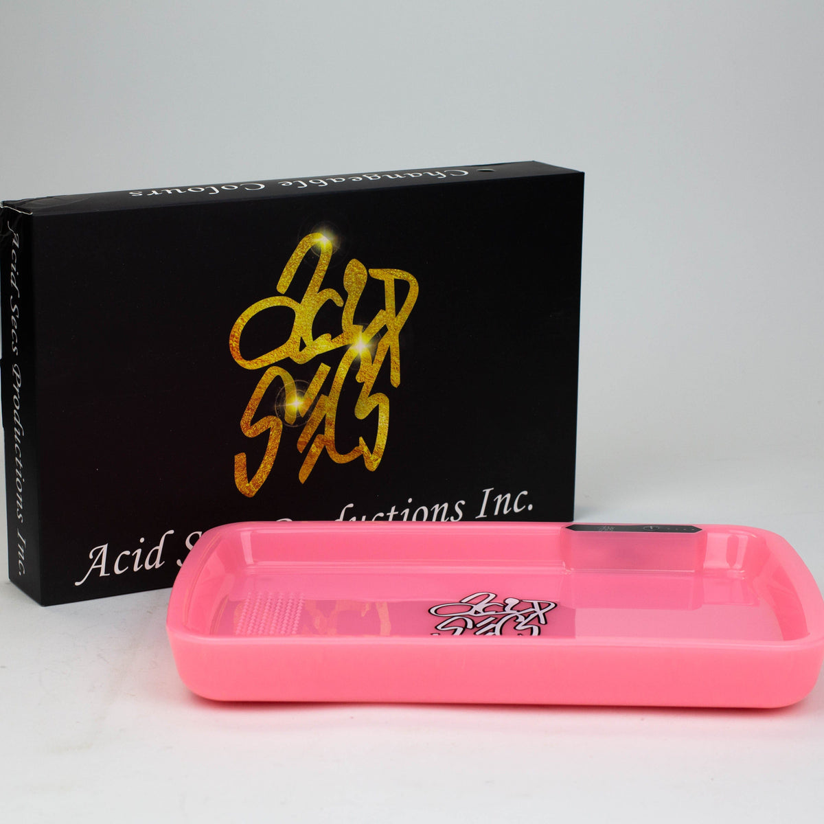 Acid Secs Productions Inc. Rolling Tray Acid Secs LED Rolling Tray with Grinding Pad Acid Secs LED Rolling Tray - Glow, Grind & Roll | Canada
