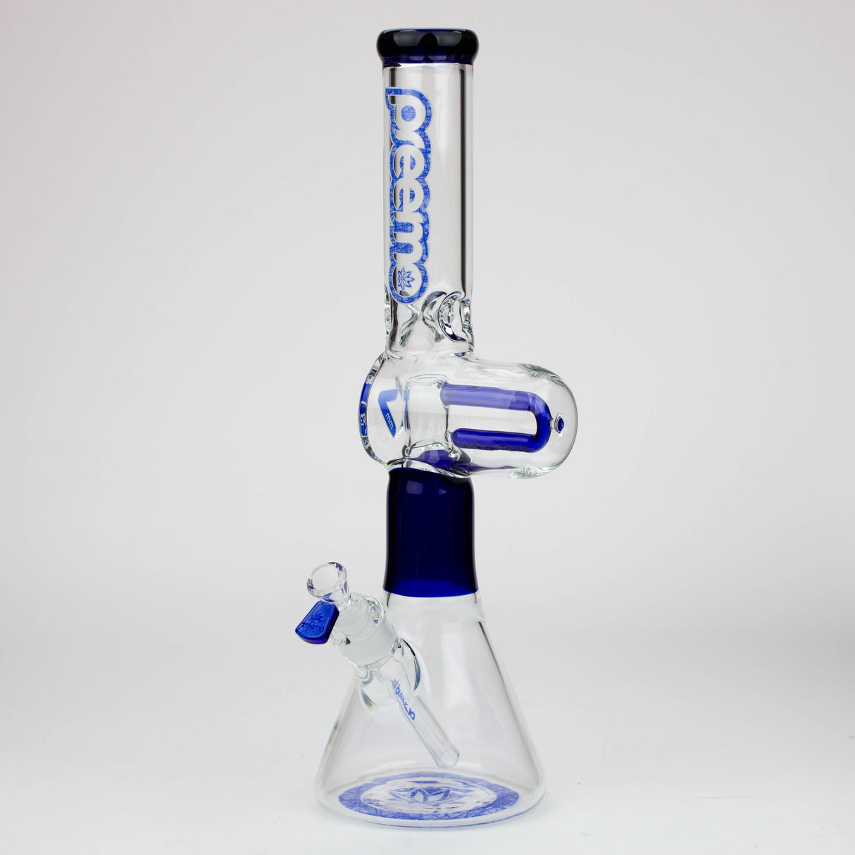 Bang en verre Preemo 18" en forme de U avec percolateur et base conique 7mm