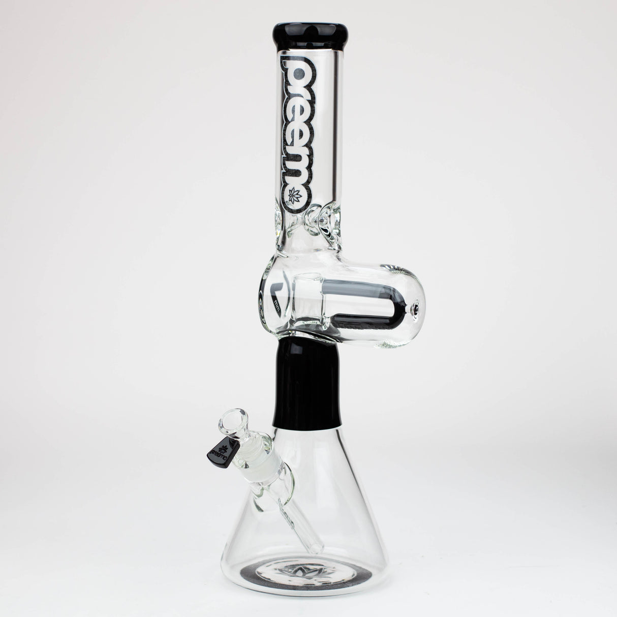 Bang en verre Preemo 18" en forme de U avec percolateur et base conique 7mm