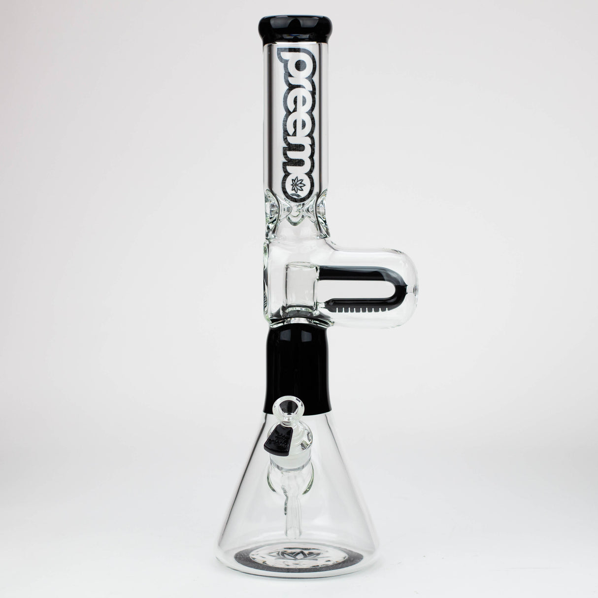 Bang en verre Preemo 18" en forme de U avec percolateur et base conique 7mm