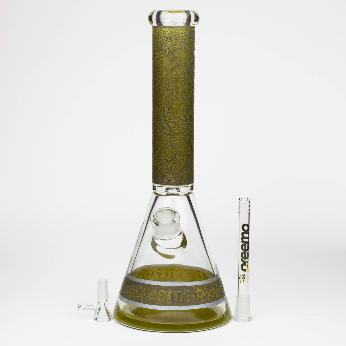 Bang en verre Preemo 15" en forme de bécher sablé peint 9mm