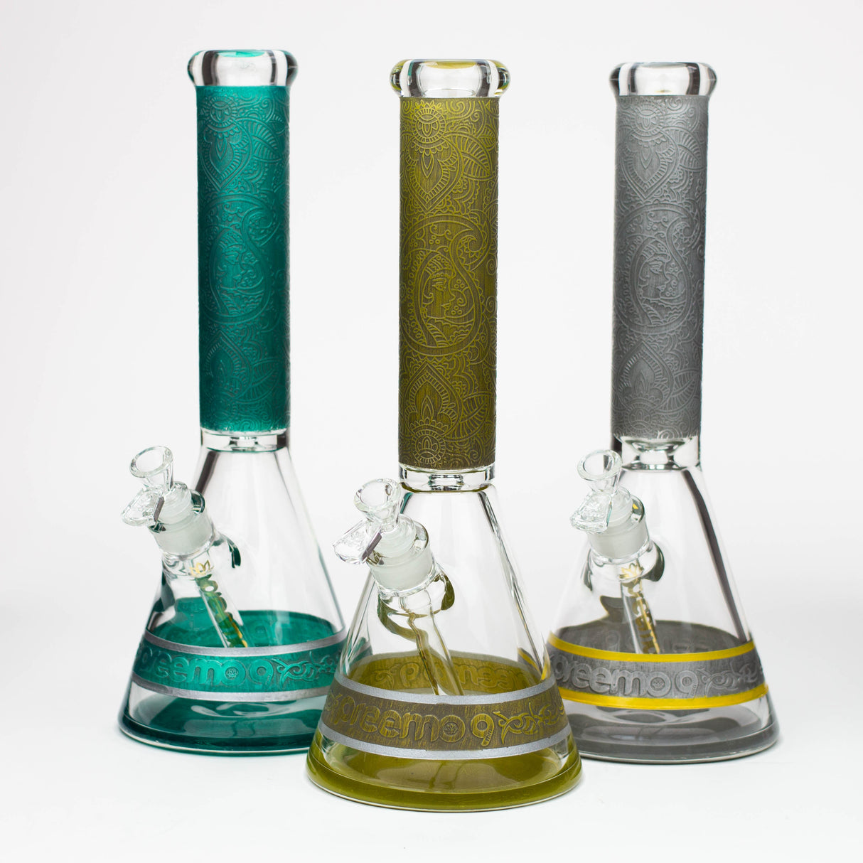 Bang en verre Preemo 15" en forme de bécher sablé peint 9mm