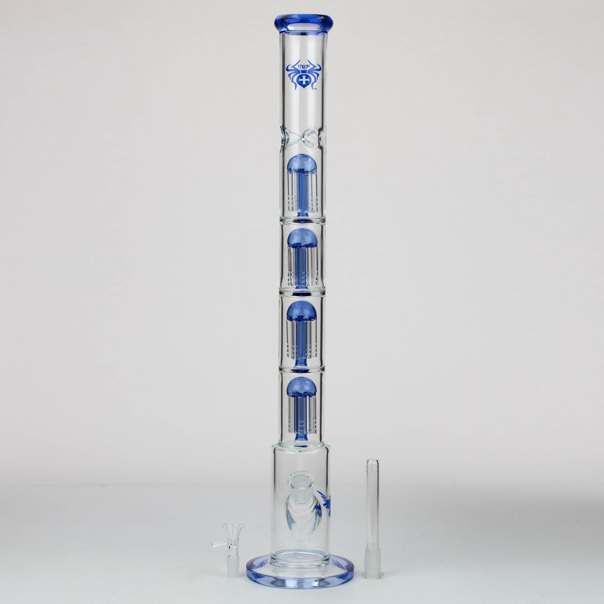 Xtreme 26" 7 mm Glass Bong with Quad Percolators