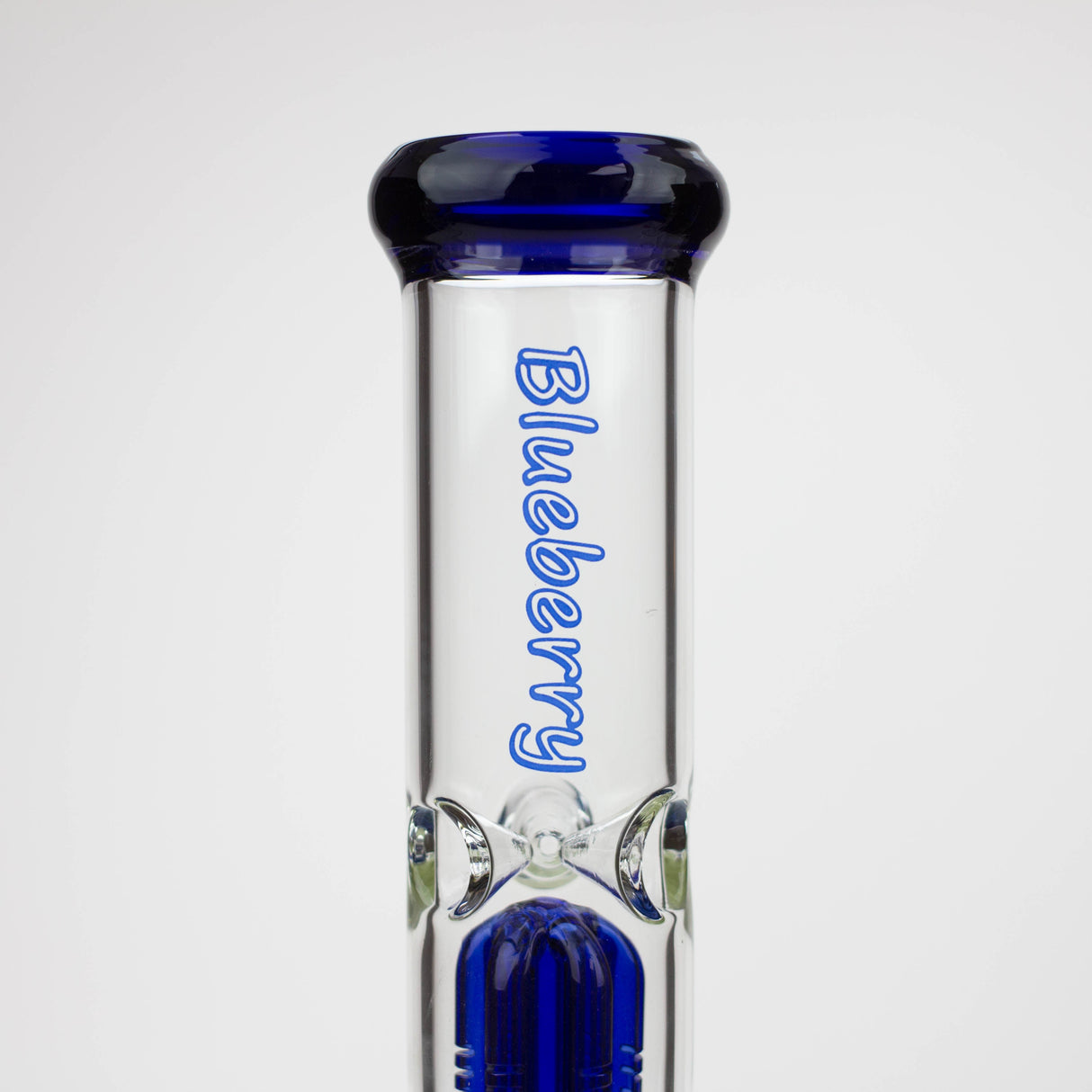 Blueberry 15" Double Tree Perc 7mm Beaker Bong