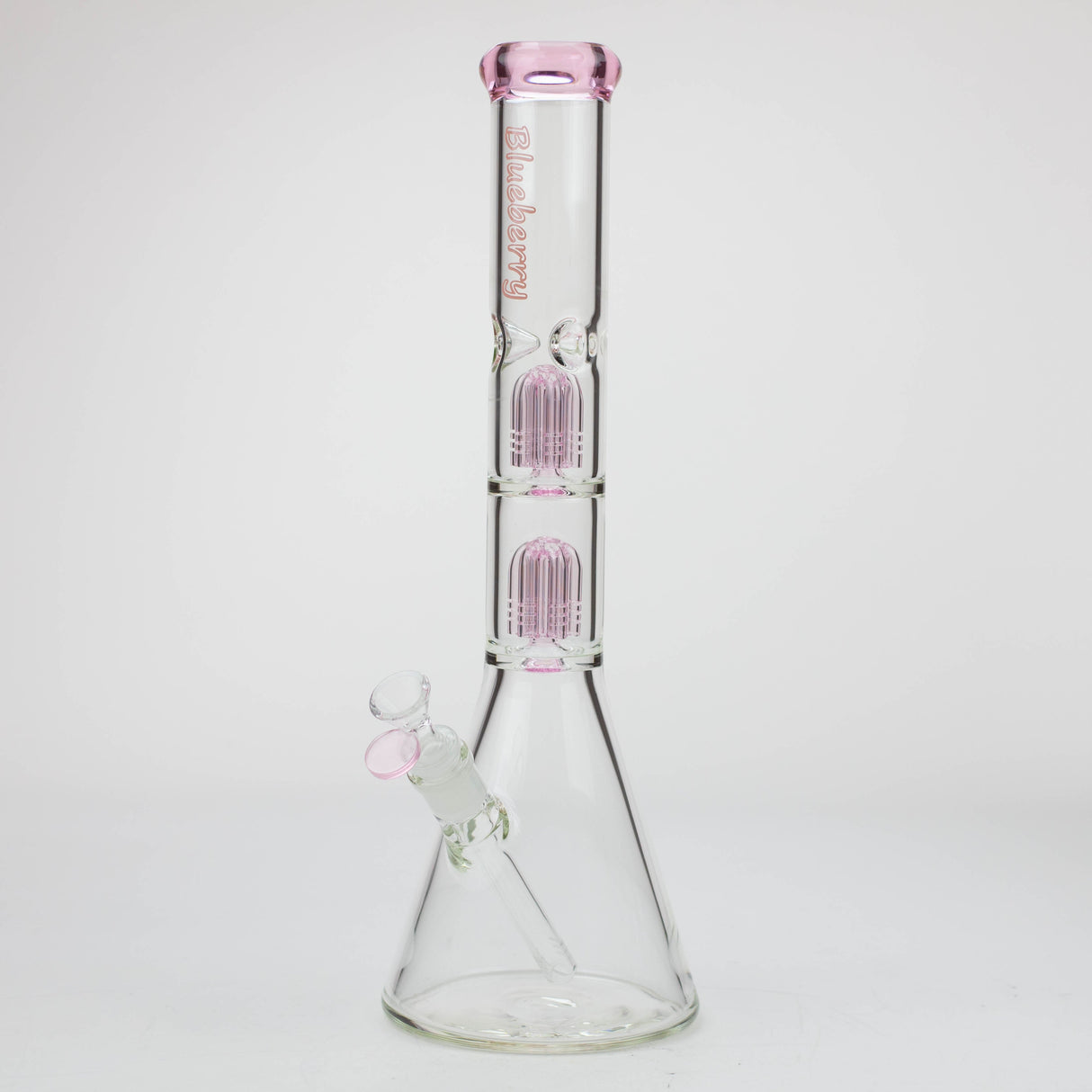 Blueberry 15" Double Tree Perc 7mm Beaker Bong