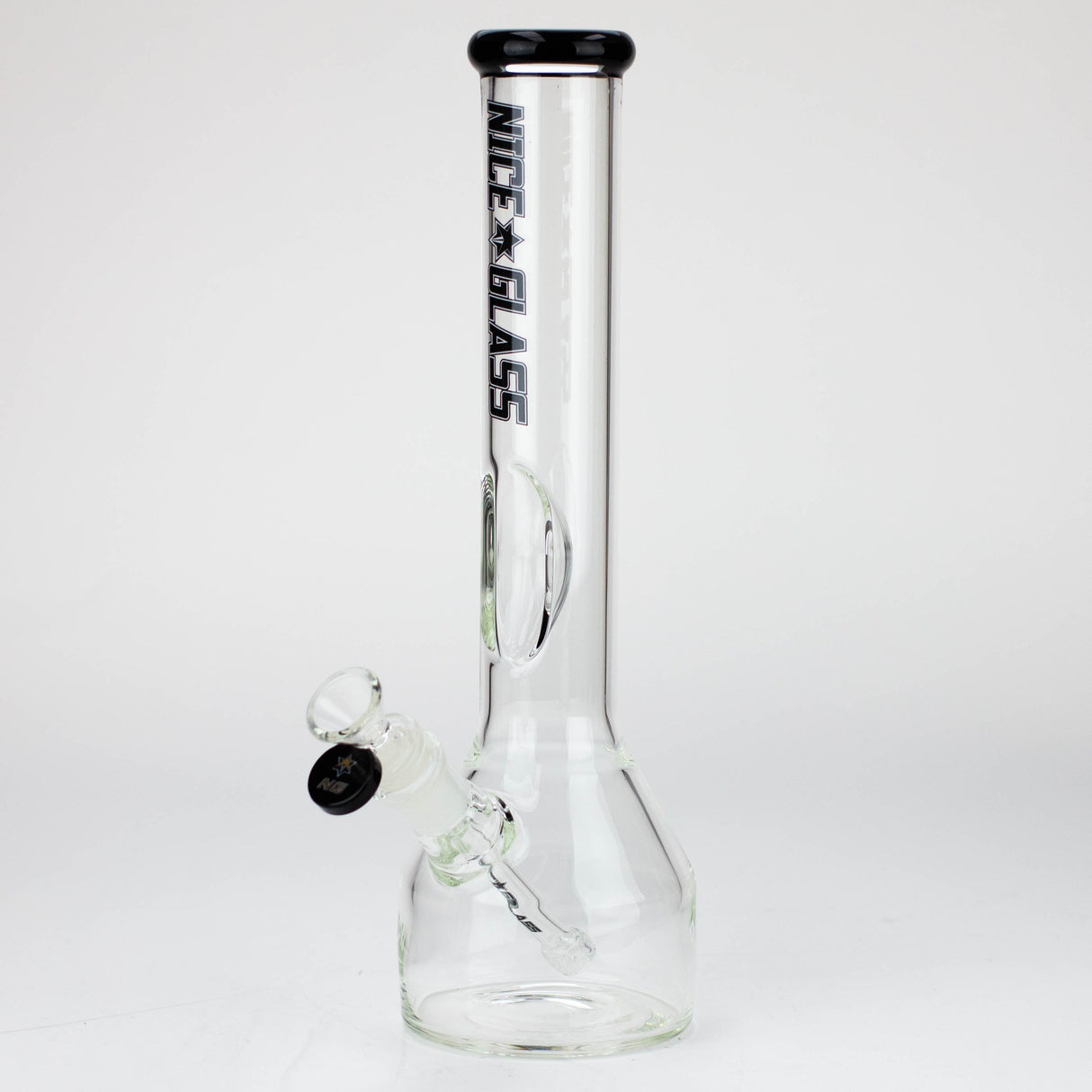 NG 13" Round Base Elbow Ice Notch Glass Bong