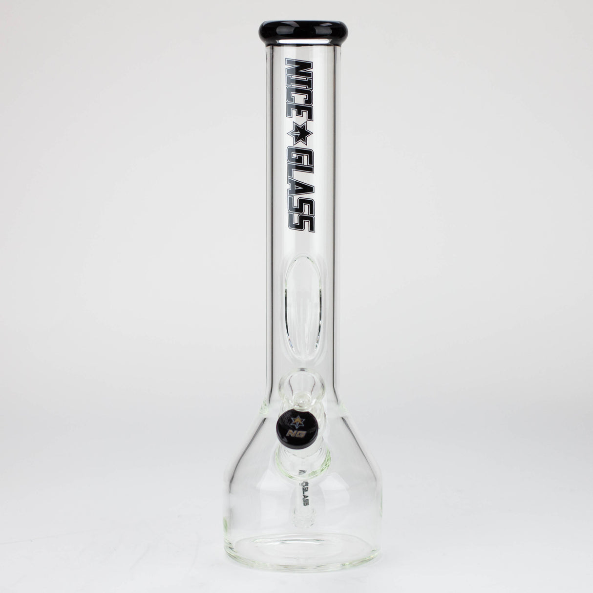 NG 13" Round Base Elbow Ice Notch Glass Bong