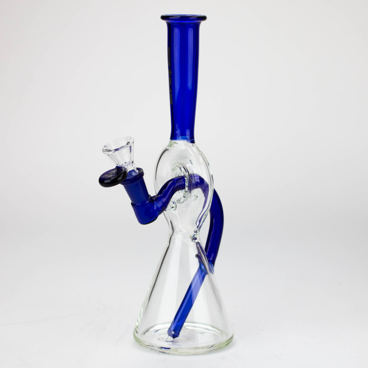 NG 10" Reverse Stem Donut Filter Beaker Glass Bong