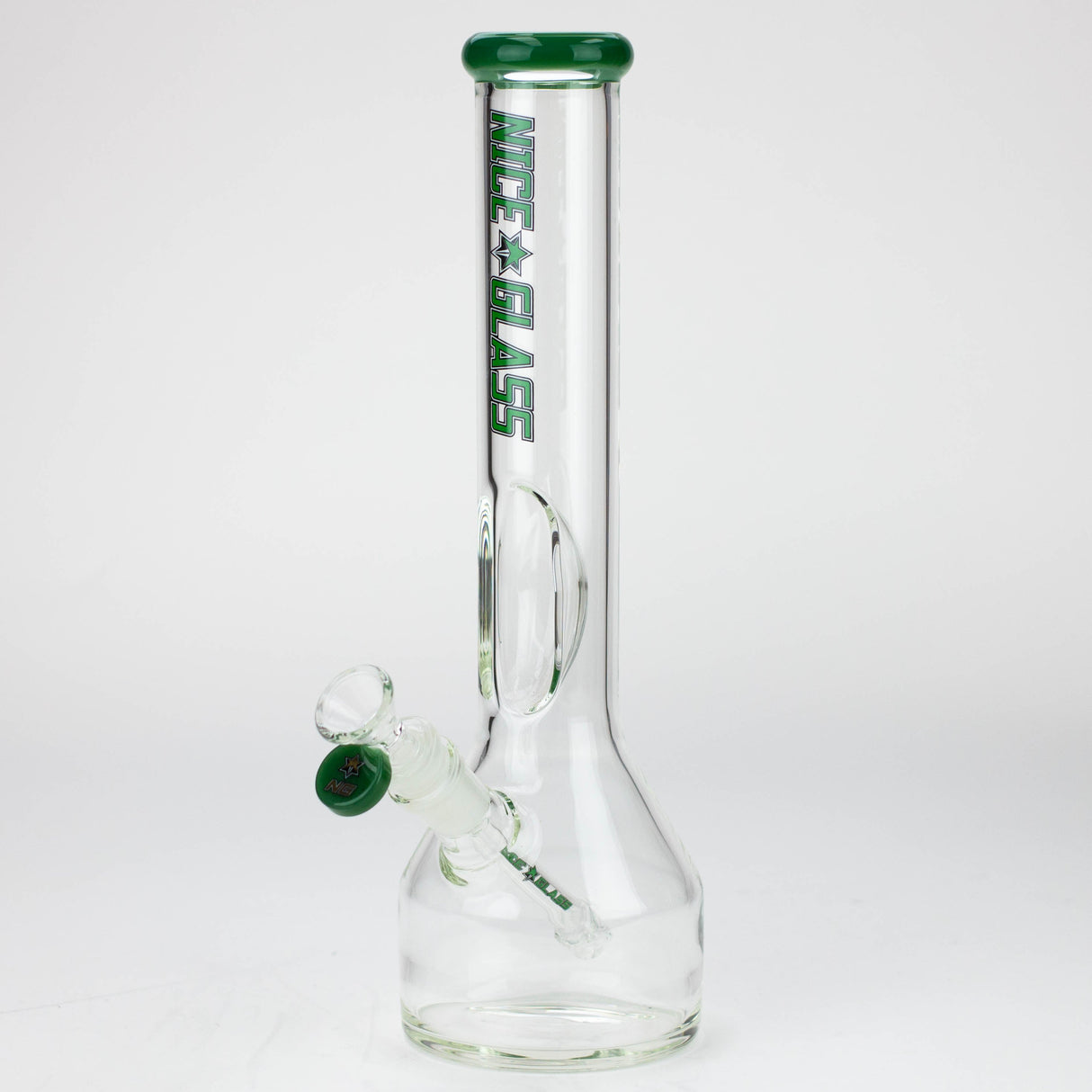 NG 13" Round Base Elbow Ice Notch Glass Bong