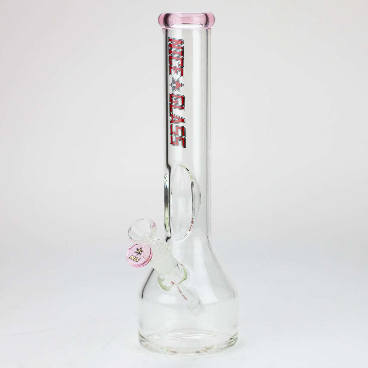 NG 13" Round Base Elbow Ice Notch Glass Bong